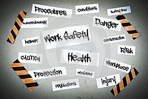 Work Safety Word Cloud Background