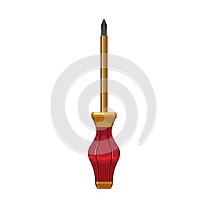 work screwdriver tool cartoon vector illustration