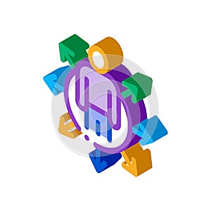 Work searches isometric icon vector illustration