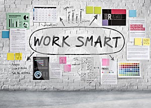 Work Smart Effectively Creative Thinking Concept