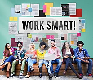 Work Smart Effectively Creative Thinking Concept photo