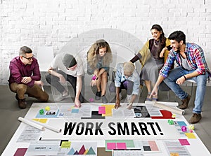 Work Smart Effectively Creative Thinking Concept