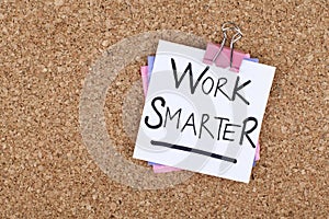 Work Smart Motivational Note