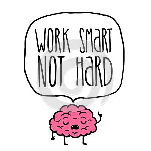 Work smart not hard illustration