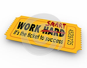 Work Smart Not Hard Ticket to Success Effort Results