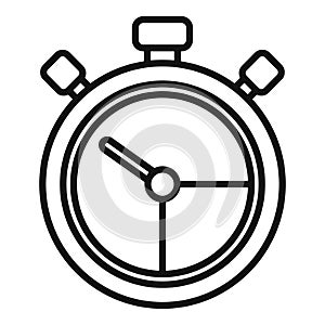 Work stopwatch icon outline vector. Flexible time