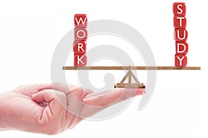 Work study balance concept