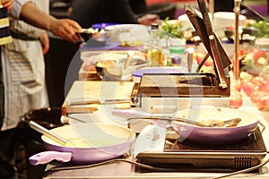 Work surface and kitchen equipment