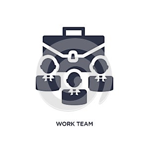 work team icon on white background. Simple element illustration from job resume concept
