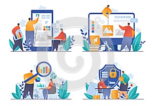 Work of a team of web developers