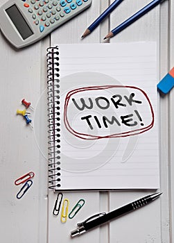Work Time word