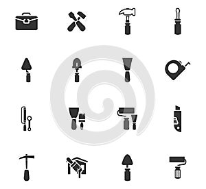 Work tools icons set