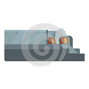 Work tree stump icon cartoon vector. Factory process