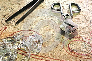 Workbench in a glassmaker's factory, Murano Venice