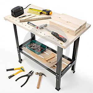 Workbench isolated on white background