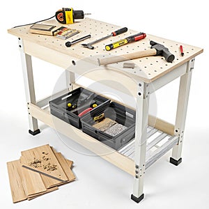 Workbench isolated on white background