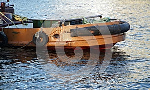 The workboat which anchors in the port