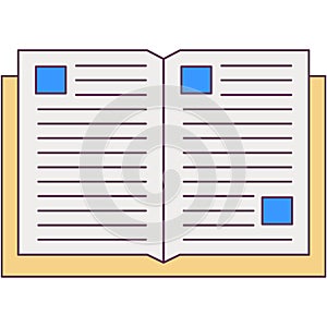 Workbook icon vector book or notebook logo