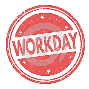 Workday sign or stamp photo