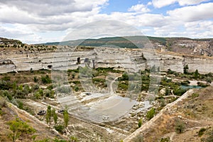 Worked out Limestone quarry