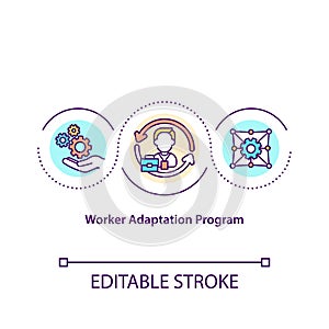 Worker adaptation program concept icon