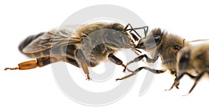 Worker bees and the queen apis mellifera