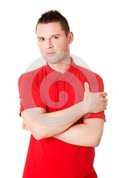 Worker on a break drink coffee