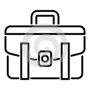 Worker briefcase icon outline vector. Work bag