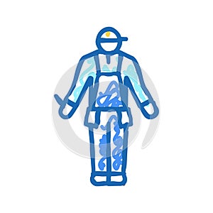 worker builder icon doodle illustration