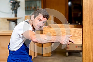 Worker in a carpenter's workshop