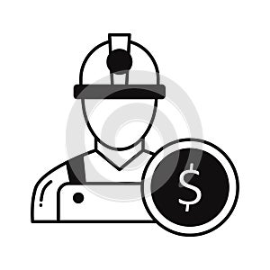 Worker charges Vector Icon which can easily modify or edit