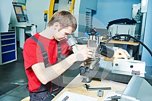 Worker checking tool with optical device