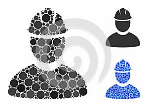 Worker Composition Icon of Spheric Items