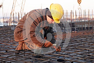 Worker at construction site