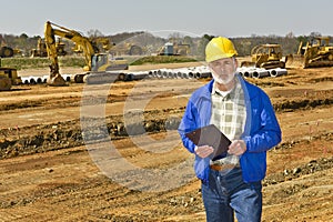 Worker On Construction Site