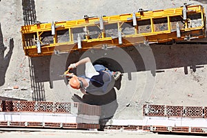 Worker at construction site