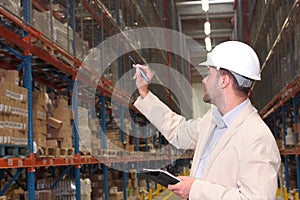 worker counting stocks