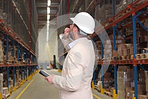 Worker counting stocks