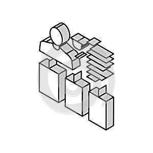 worker different traits isometric icon vector illustration