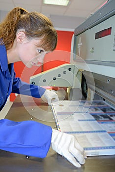 Worker duplicating the news