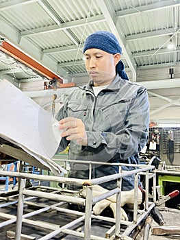 A worker in factory