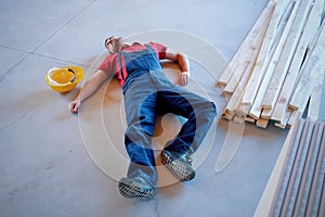 Worker in a faint after on-the-job injury