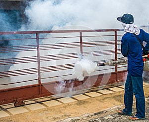 Worker fogging for dengue control