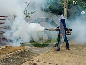 Worker fogging for dengue control