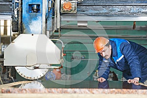 Worker on granite manufacture