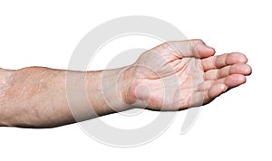 Worker hand pointing direction - hand gesture