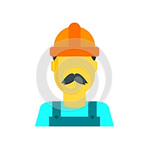 Worker icon isolated on white background