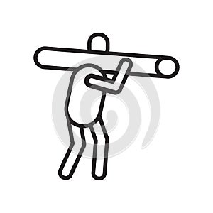 Worker icon vector sign and symbol on white background