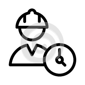 Worker vector thin line icon