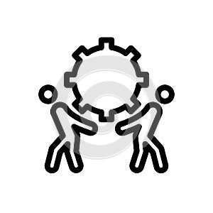 Worker vector thin line  icon